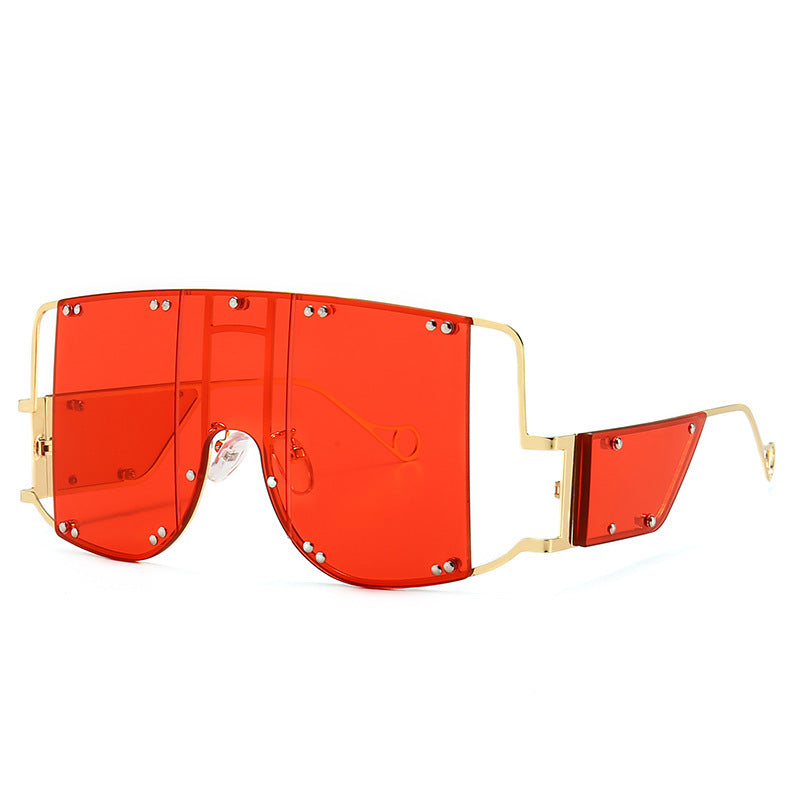 Metal big frame sunglasses