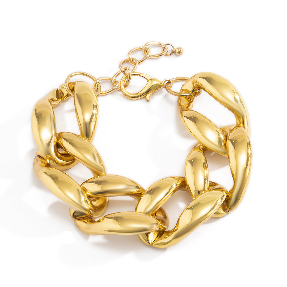 Unique Big Chunky Chain Anklet Women Fashion Gold Color Lock Charm Ankle Rock Twisted Acrylic Bracelet sex Foot Sandal