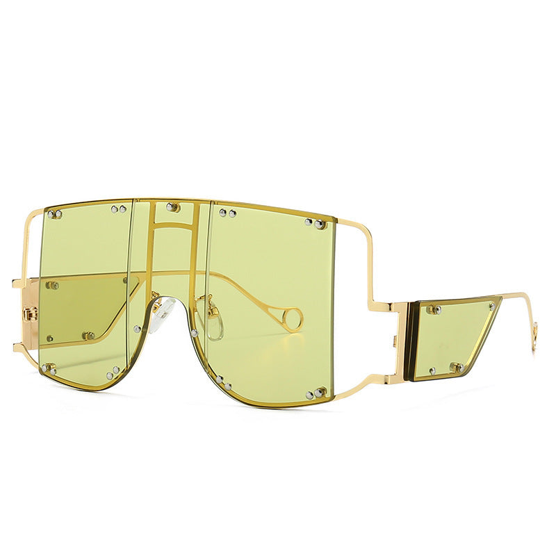 Metal big frame sunglasses