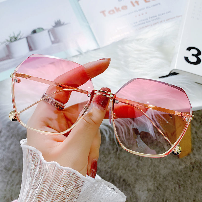 Women's Rimless Cutting Sunglasses