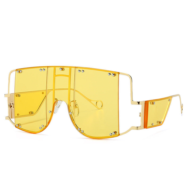 Metal big frame sunglasses