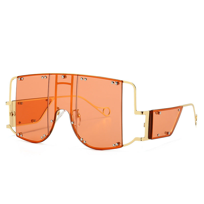 Metal big frame sunglasses