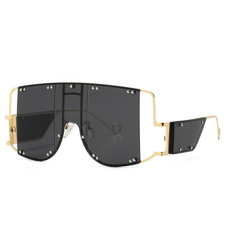 Metal big frame sunglasses