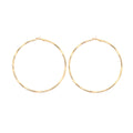 Wispy Simple Big Circle Geometric Stud Earrings Rhombus