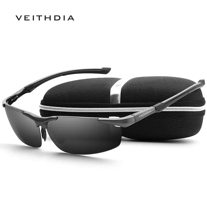 VEITHDIA Brand Designer Men's Sunglasses Aluminum Magnesium Polarized UV400 Sun Glasses Cycling Sports Male Outdoor Eyewear