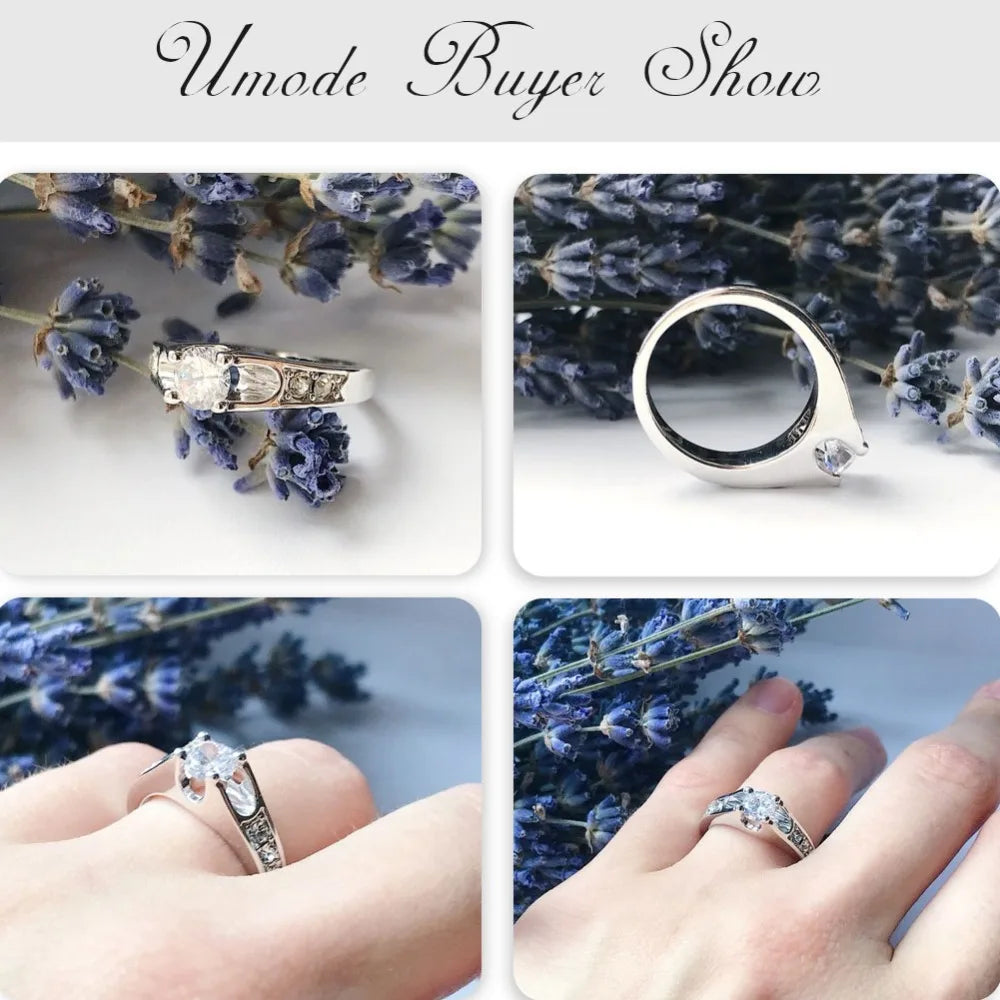 Rose Gold Color Mounting  0.5 ct Zirconia  Engagement Jewelry Ring