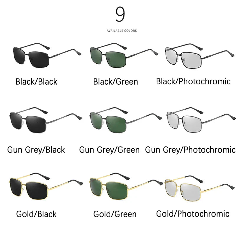 RUOBO Classic Polarized Sunglasses For Men/ Women Driving Photochromic Chameleon Sun Glasses Change Color Eyewear
