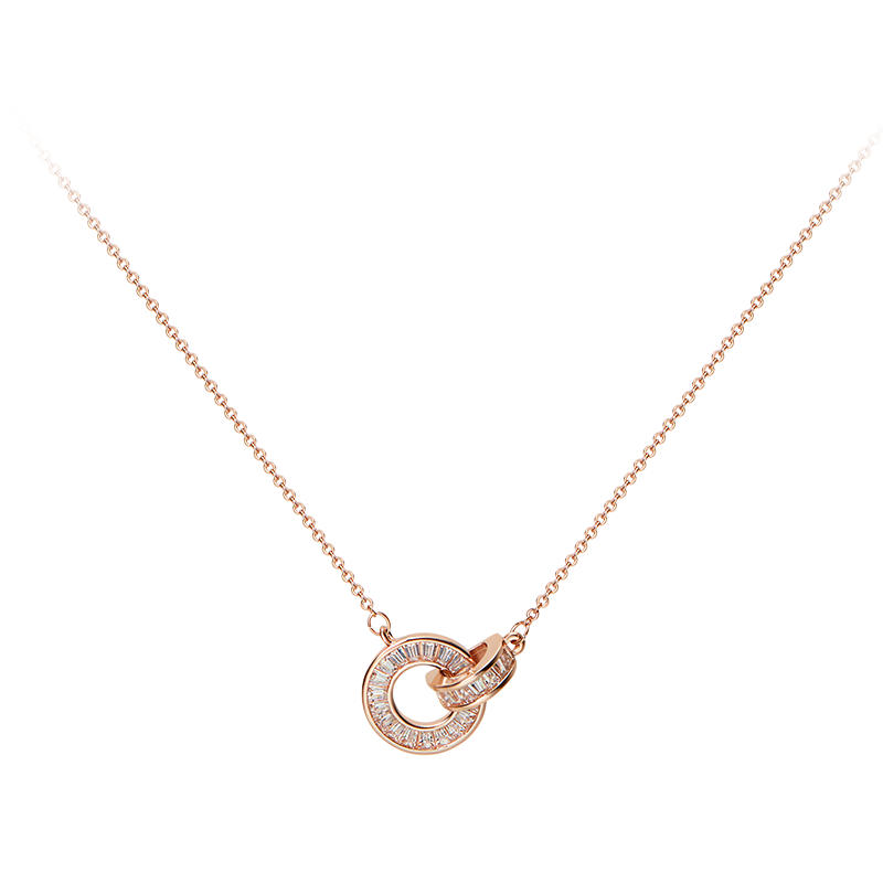 Women's Rose Gold Ring Necklace