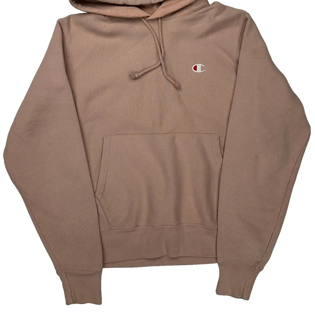Reverse Weave Champion Hoodie - Small Pink Cotton