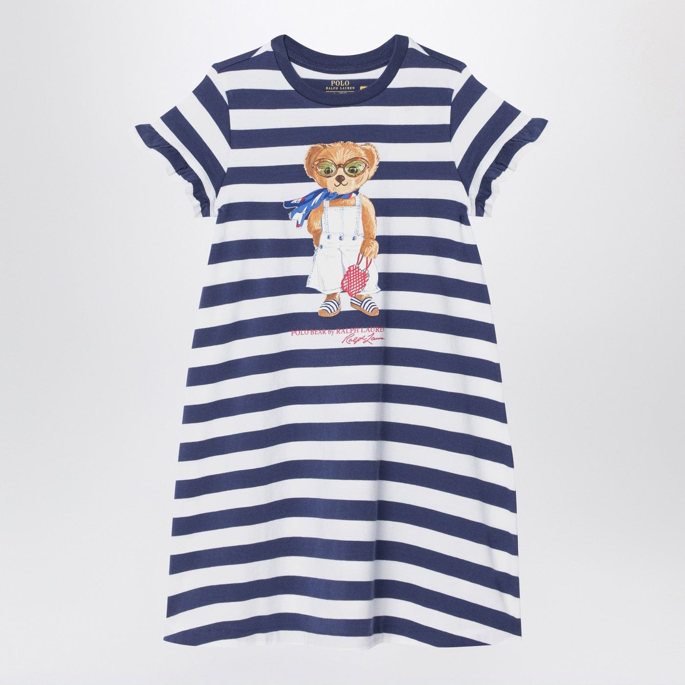 Polo Ralph Lauren - Polo Bear striped dress navy blue/white