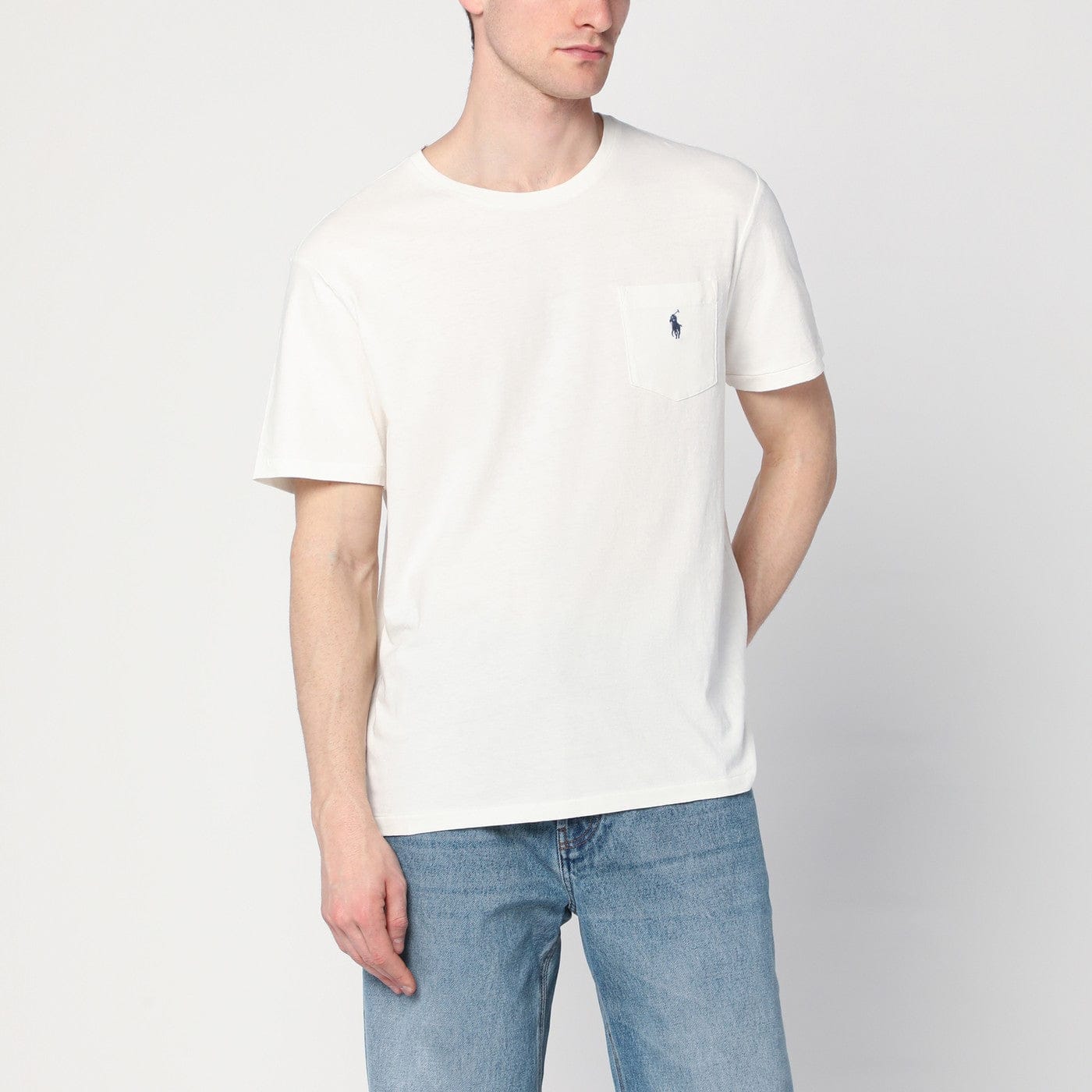 Polo Ralph Lauren - White cotton and linen T-shirt