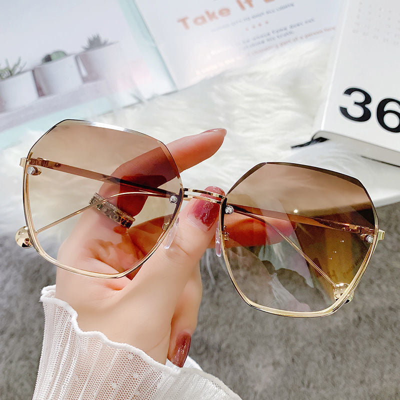 Women's Rimless Cutting Sunglasses